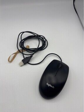 Logitech B100 Corded Mouse – Wired USB Mouse for Computers and laptops